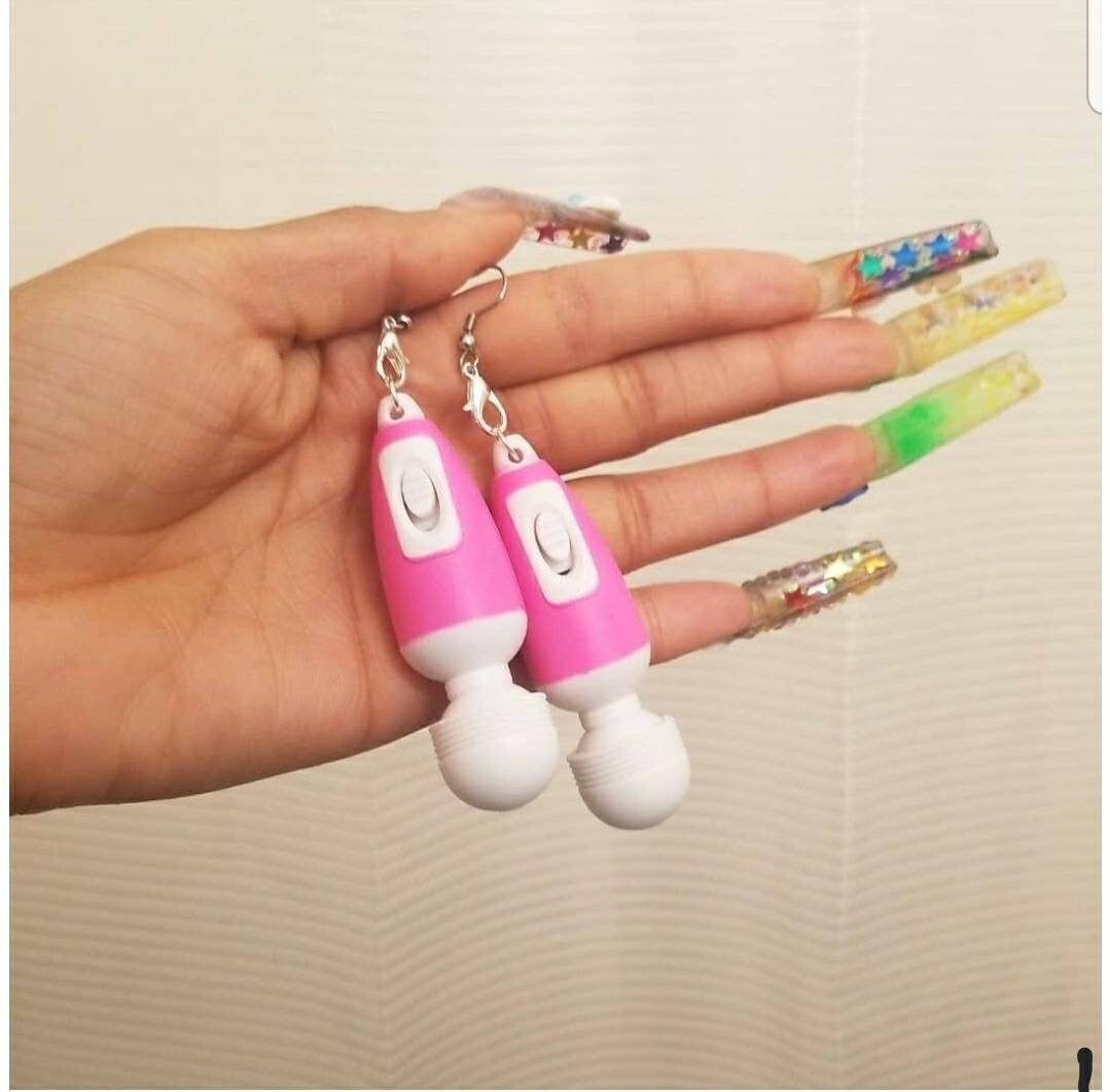 Fully Functional Vibrator Hypoallergenic Earrings Etsy