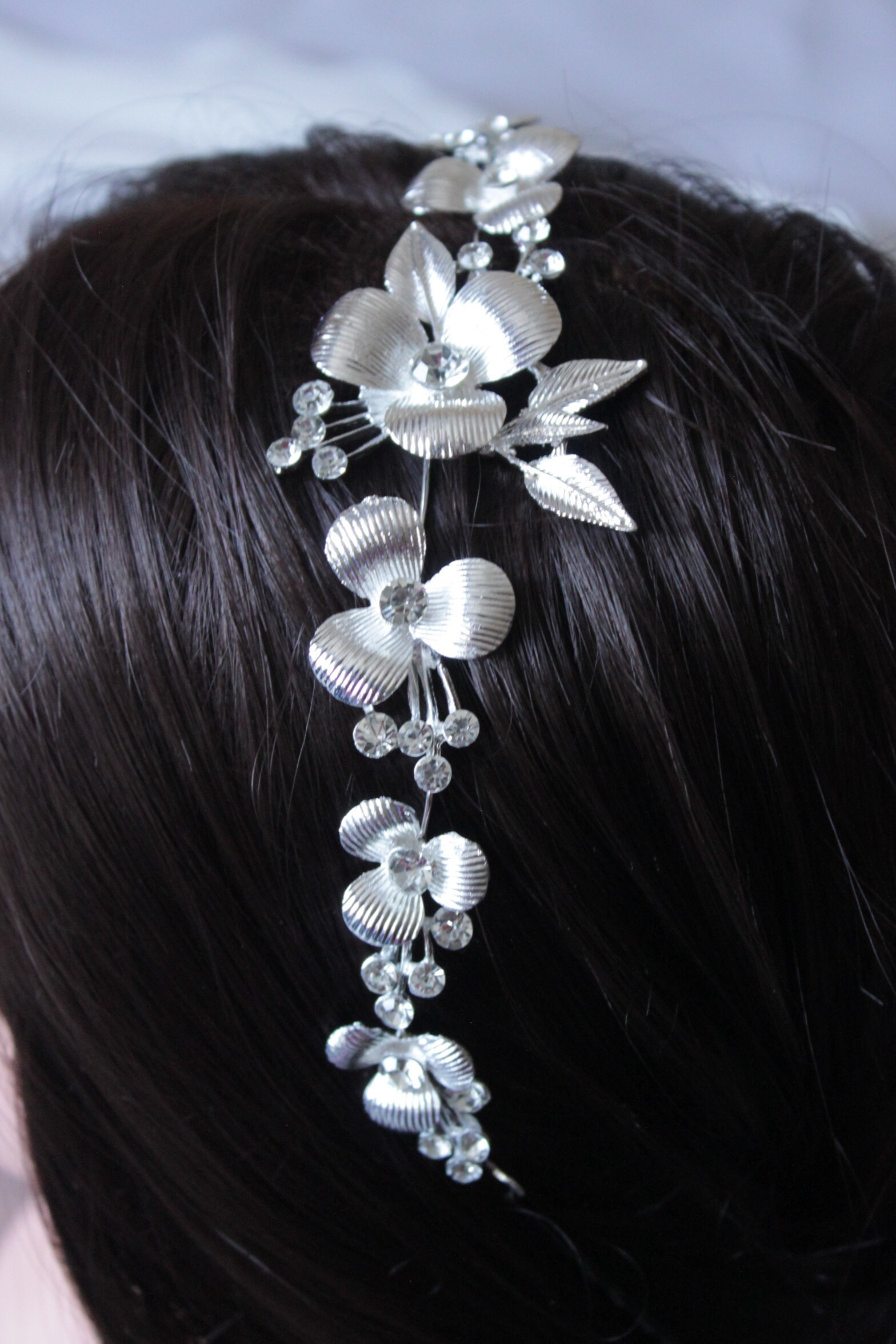 Wedding Hairpiece Bride Floral Headband Bridal Hairpiece Etsy