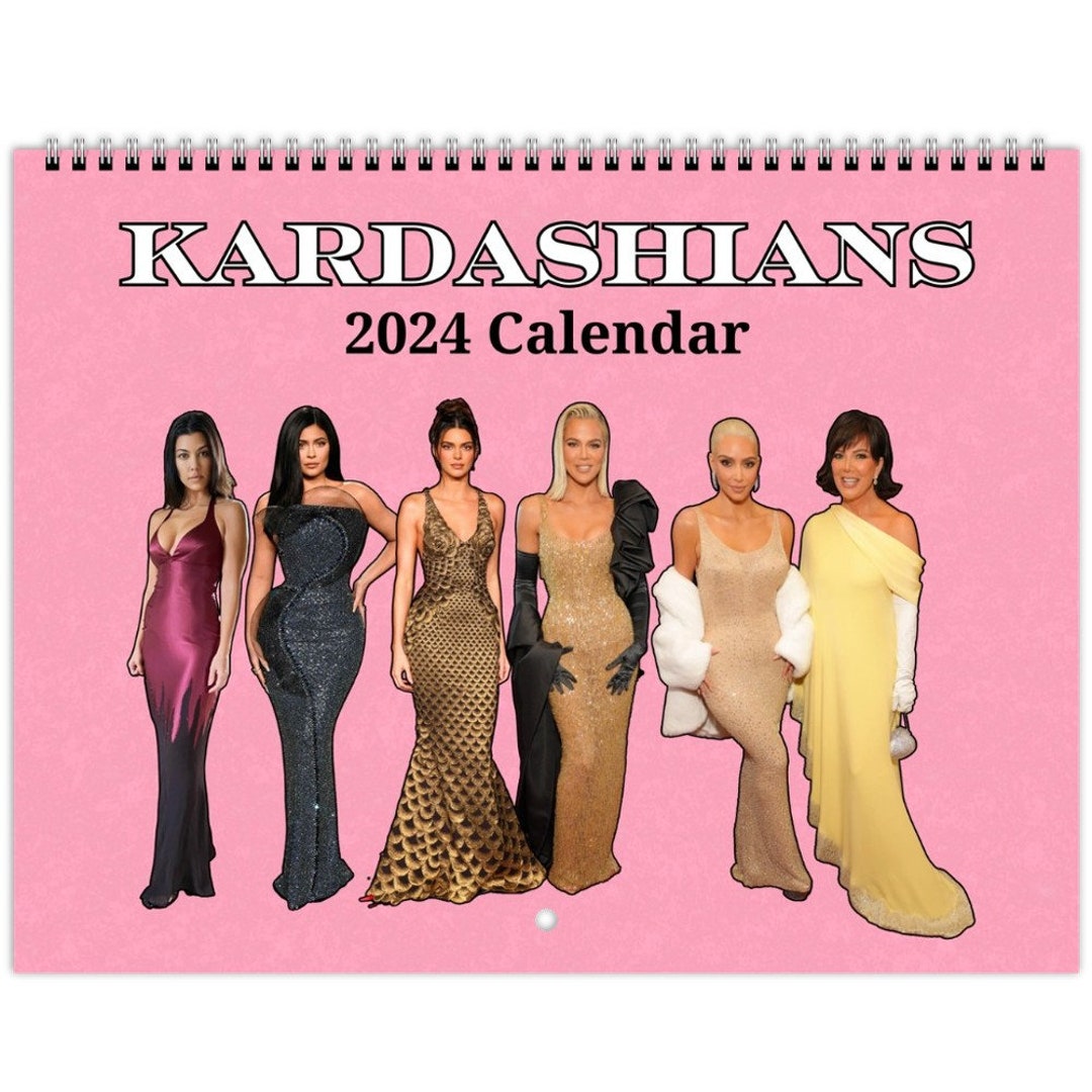 Kardashians 2024 Wall Calendar Kim K Wall Calendar Celebrity Etsy