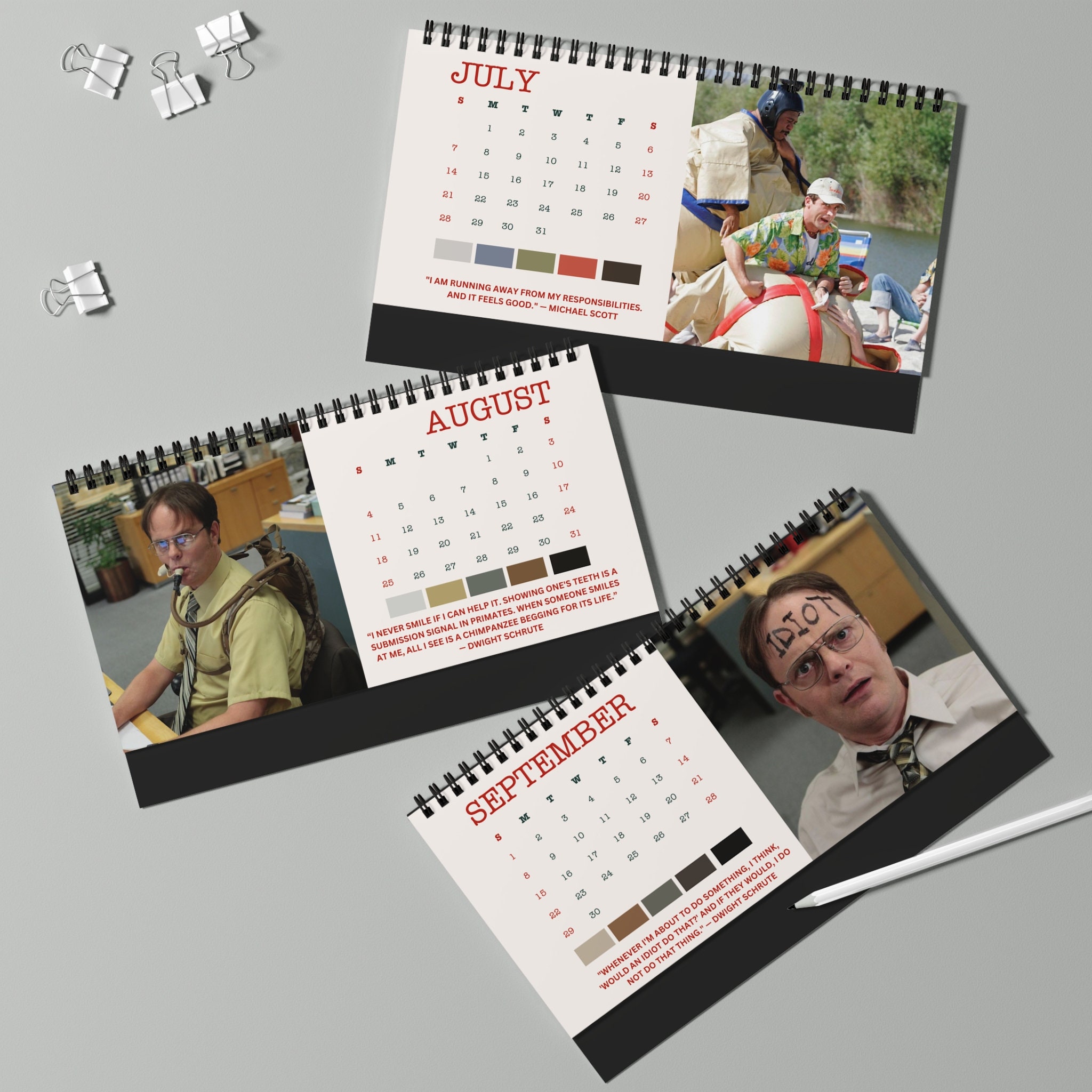 The Office Calendar 2024 the Office Desk Calendar 2024 Etsy UK