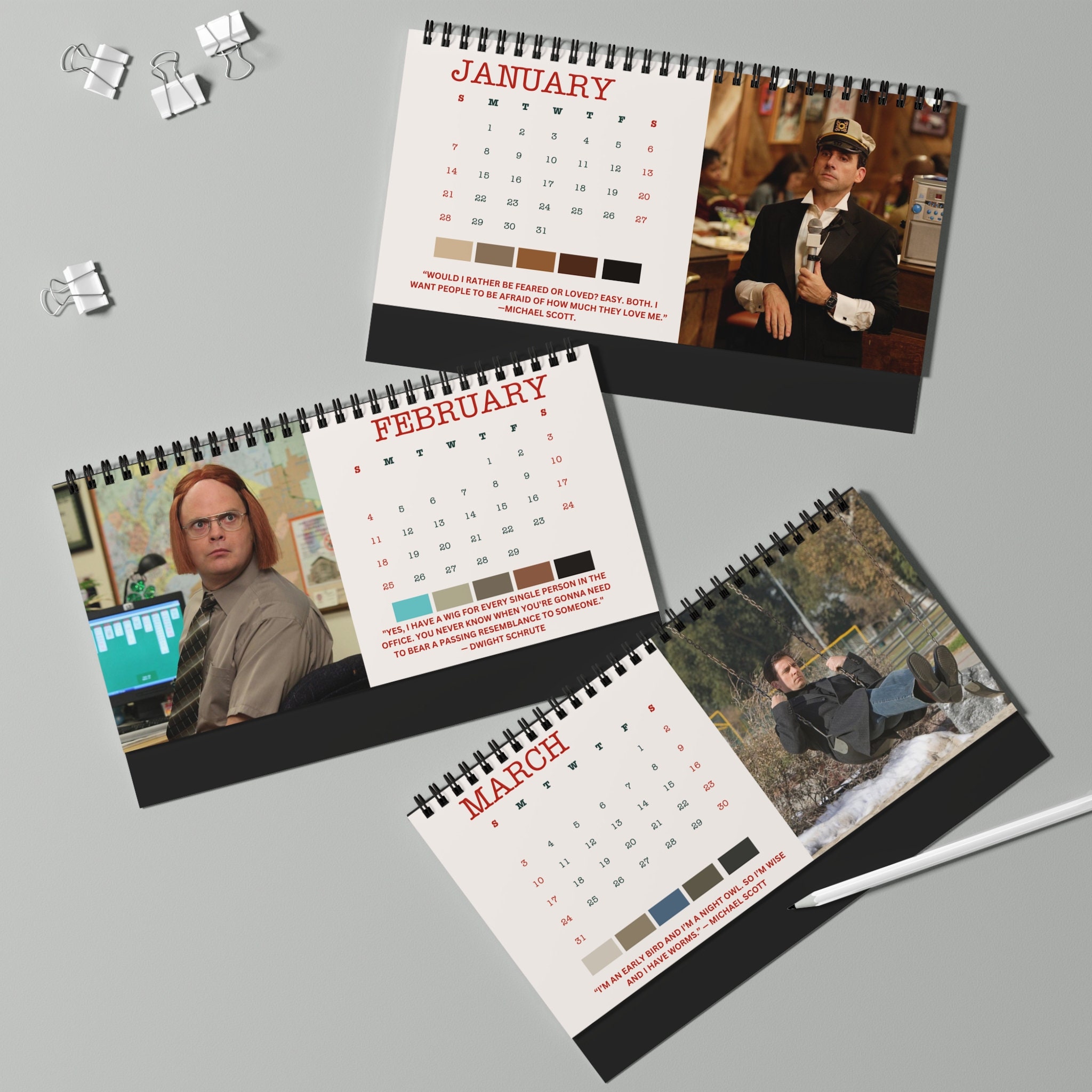 The Office Calendar 2024 the Office Desk Calendar 2024 Etsy UK