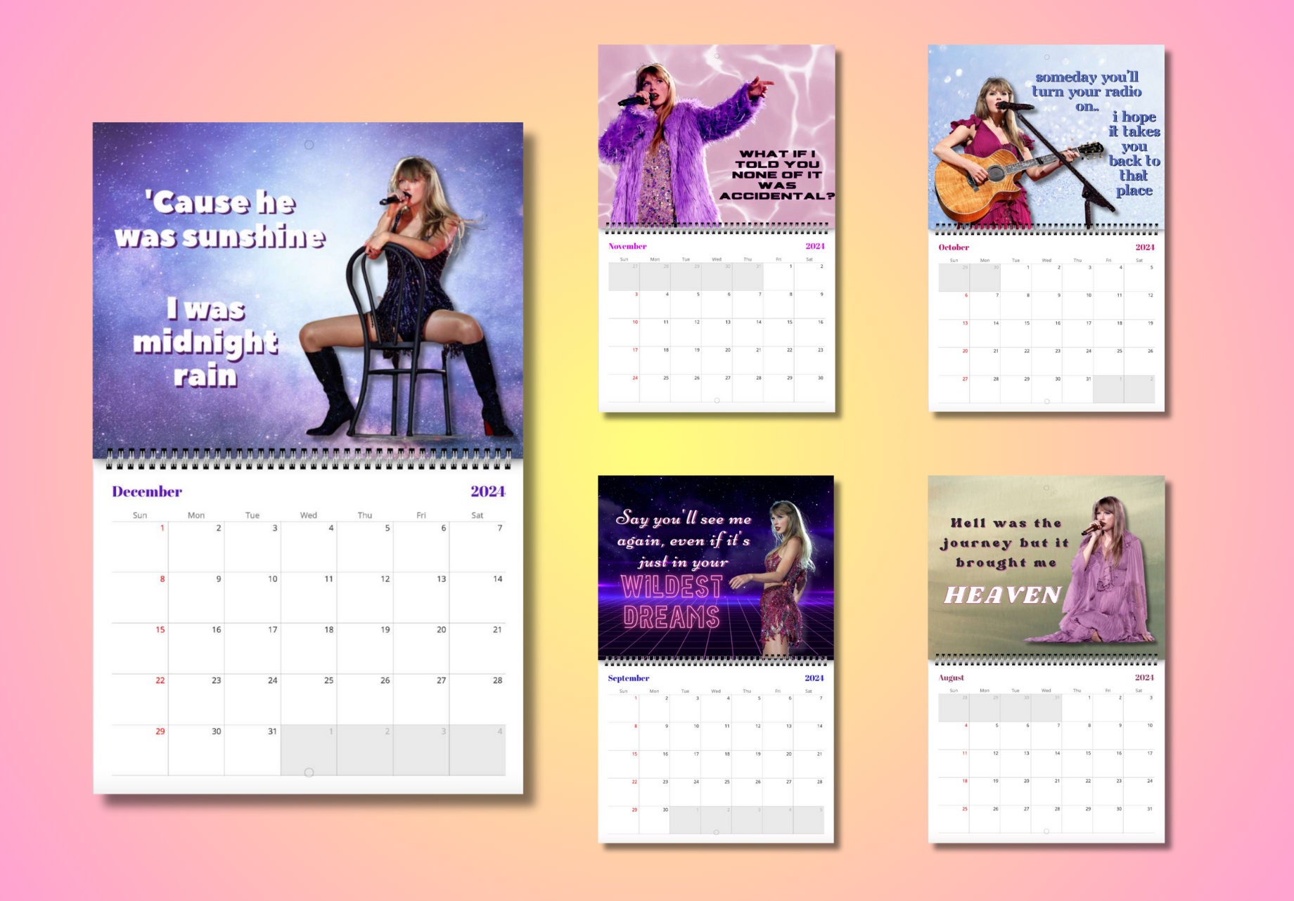TAYLOR taylor version Calendar, Eras Tour 2024 Wall Calendar, Taylor