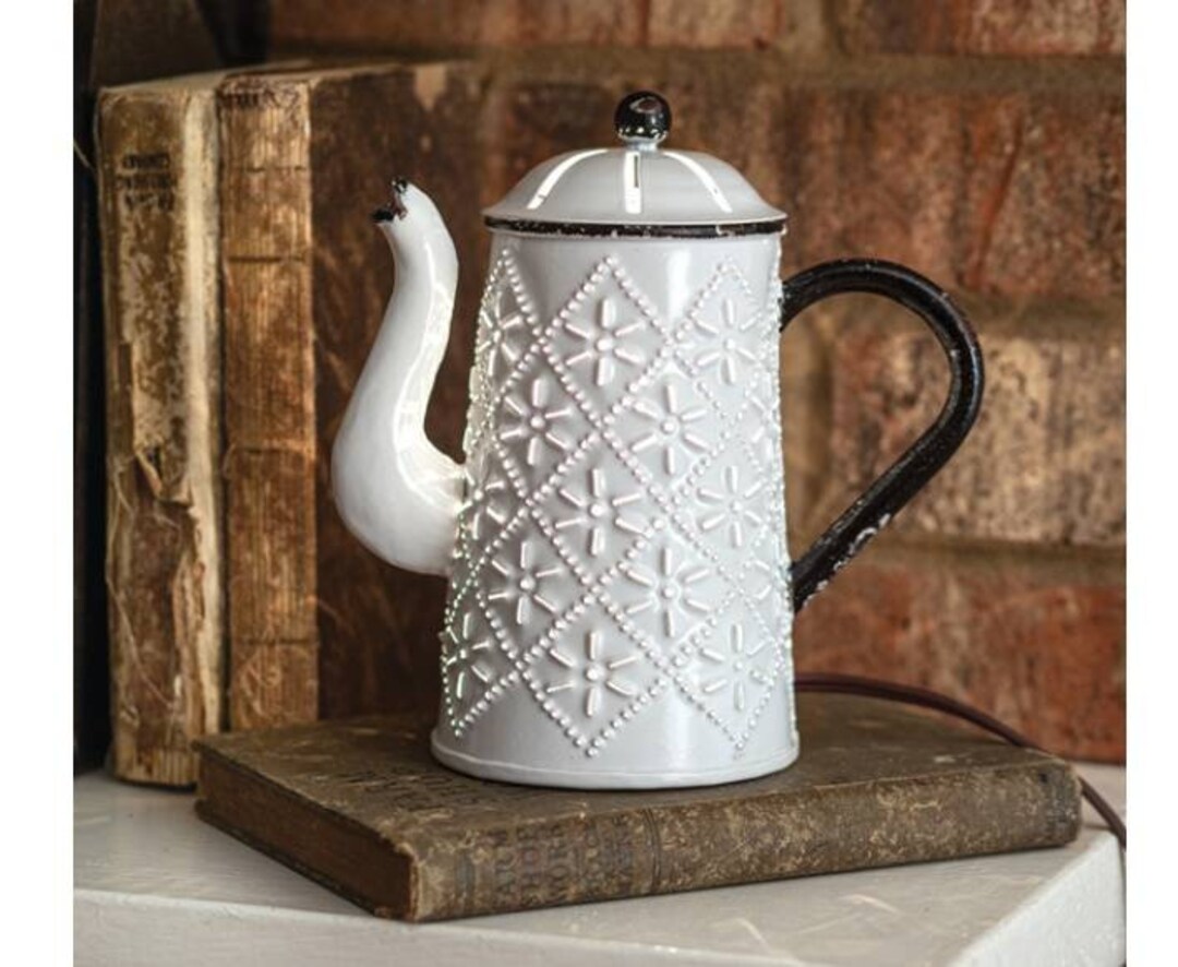 Farmhouse Metal Teapot Tart Warmer With 4 Tarts Included. Etsy