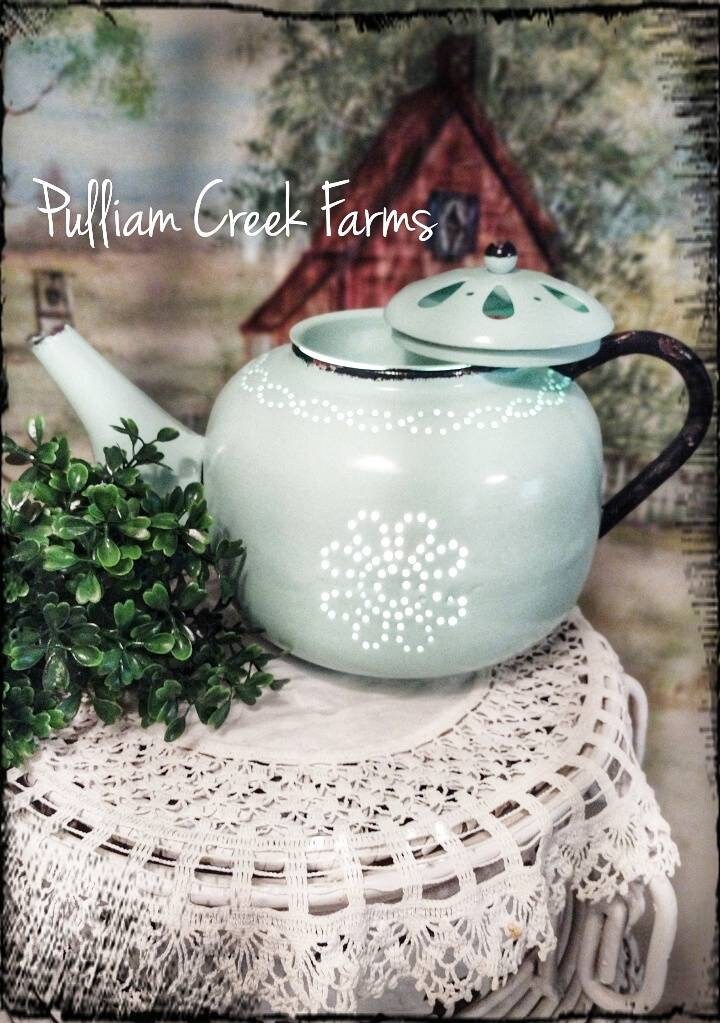 Farmhouse Metal Teapot Tart Warmer With 4 Tarts Included. Etsy