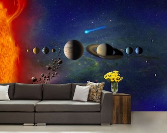 Planet Solar System Wallpaper Solar System Wall Mural Galaxy