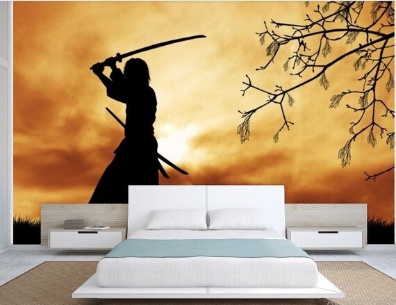 Japanese Wallpaper Samurai Wallpaper Japanese Clothes Chinese Wallpaper Japanese Wall Mural Pattern Wallpaper Samurai Wall Decal