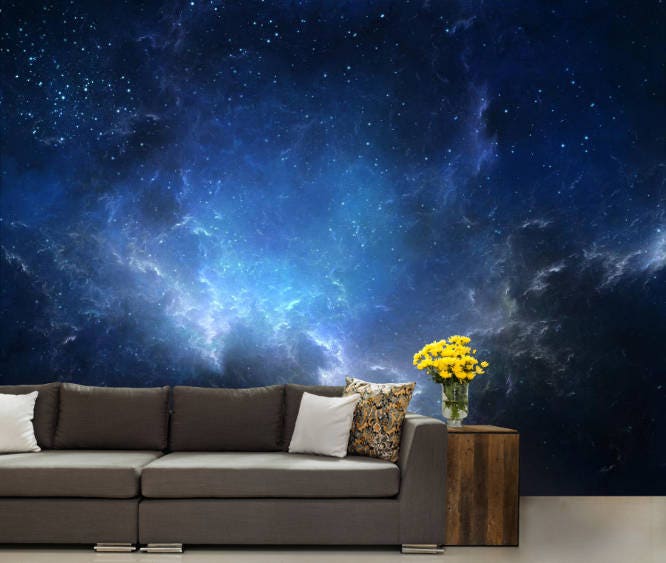 ceiling galaxy ceiling wallpaper nebula wall mural peel and Etsy