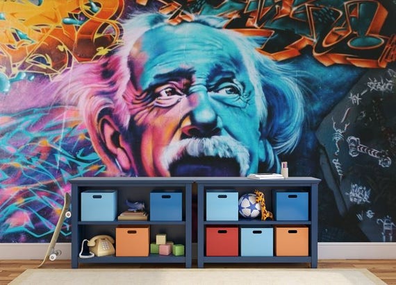 Graffiti Wallpaper Graffiti Wall Decal Graffiti Street Wallpaper Graffiti Wall Mural Graffiti Wall Decal Albert Einstein Art