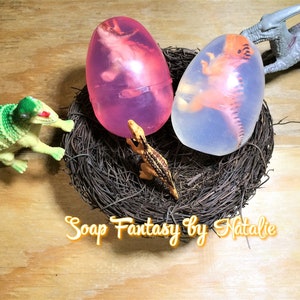 Dinosaur Egg Soap-Kids Gift-Paleontologist Gift-Party Favor image 2