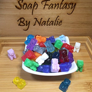 50 Gummy Bear Tiny Soap-Fake Candy Soap-Kids Soap-Animal Soap-Gummi Bear Soap-Party Favor