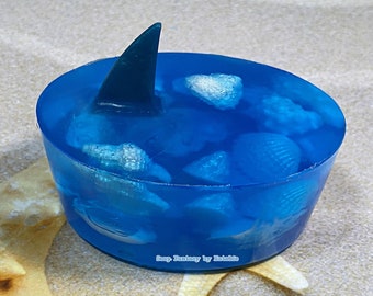 Shark Soap- Shark Fin Soap-Kids Soap-Birthday Party Favor-Sea Soap-Ocean Soap