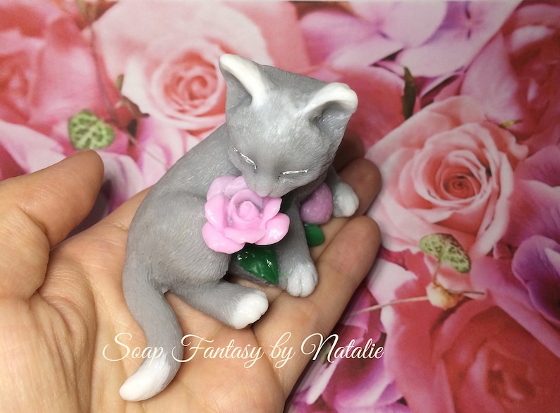 Cat Soapkitten Soappets Soapanimal Soap3d Soapkitten With Etsy