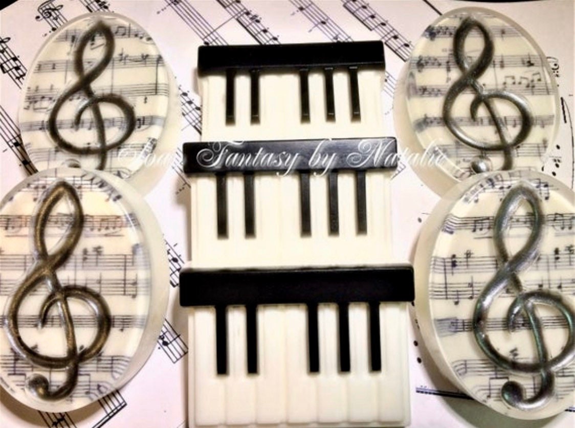 Piano Keys Soap Music Notes Soap Treble Clef Soap Musician Etsy