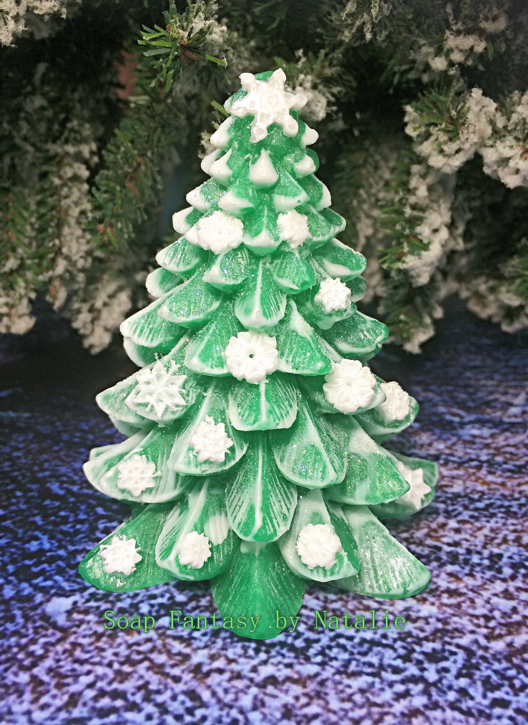 3D Navidad árbol JabónNavidad FavorHoliday RegaloStocking Etsy