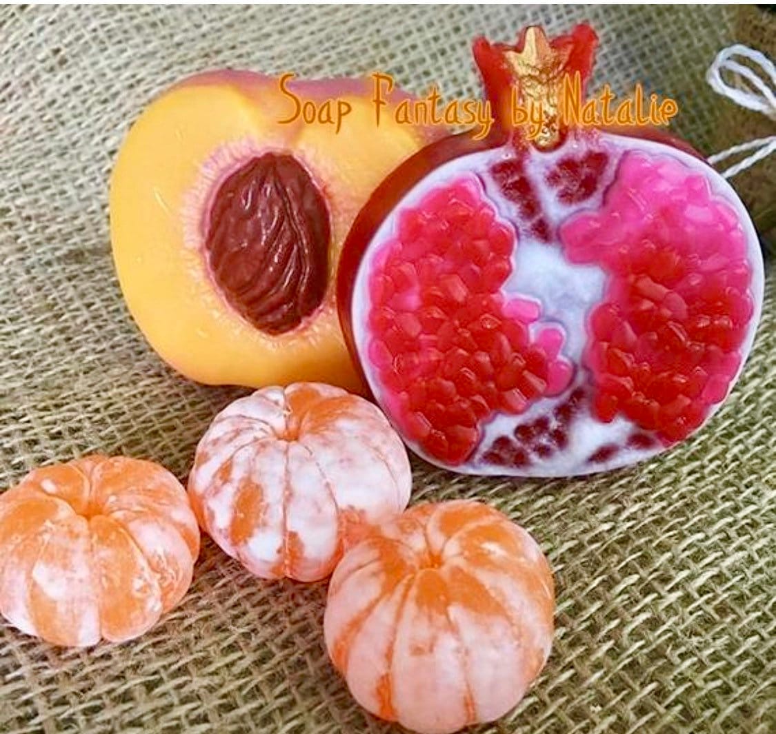 Pomegranate Soap-fruit Soap-vegan Soap-piece of Pomegranate | Etsy