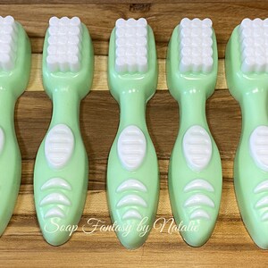 5 Toothbrushes Soaps-Toothbrush Soaps-Gift for Dentist-Gift from Tooth Fairy Birthday Party Favors-Baby Shower Favors-Dental Soap image 9