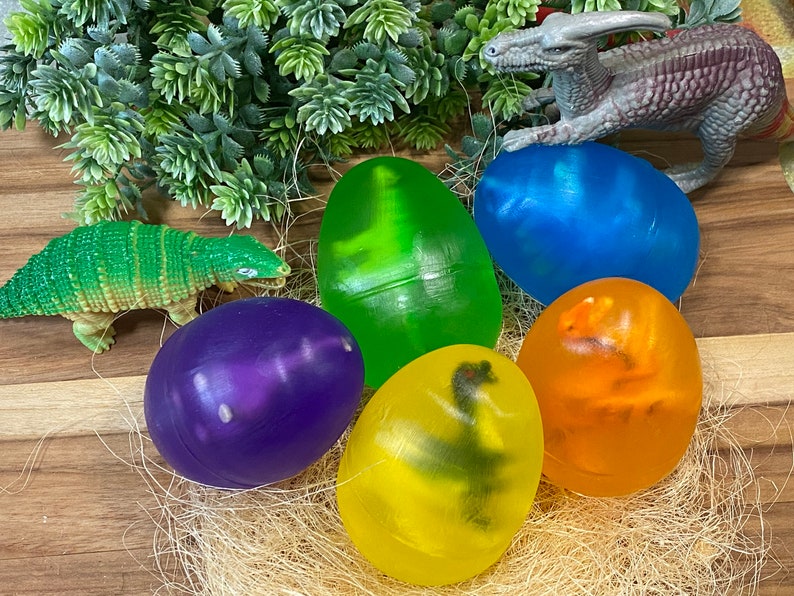 Dinosaur Egg Soap-Kids Gift-Paleontologist Gift-Party Favor image 1