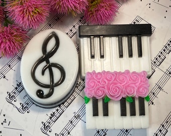 Piano Keys Soap-Music Notes Soap-Treble Clef Soap-Musician Gift-Piano Soap- Music Teacher Gift-Composer Gift