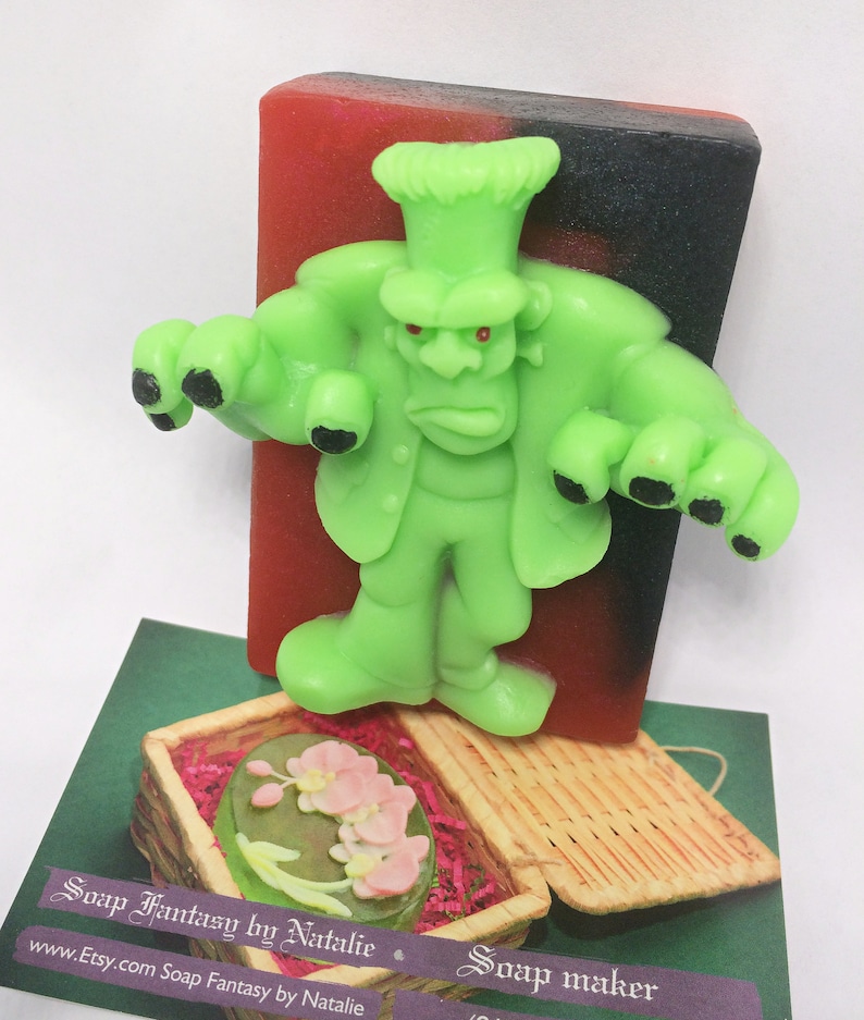 Frankenstein Seife-Hulk Seife-Marvel Comics Seife-Halloween Seife-Halloween Geschenk-Horror Seife-Gruselige Seife-Trick or Treat Seife Bild 6