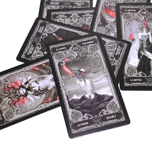 Dark Tarot Cards Decks English Spanish French German Version Mystery ...