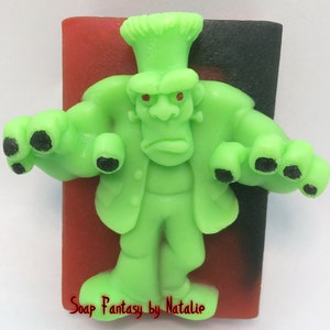 Frankenstein Seife-Hulk Seife-Marvel Comics Seife-Halloween Seife-Halloween Geschenk-Horror Seife-Gruselige Seife-Trick or Treat Seife Bild 3