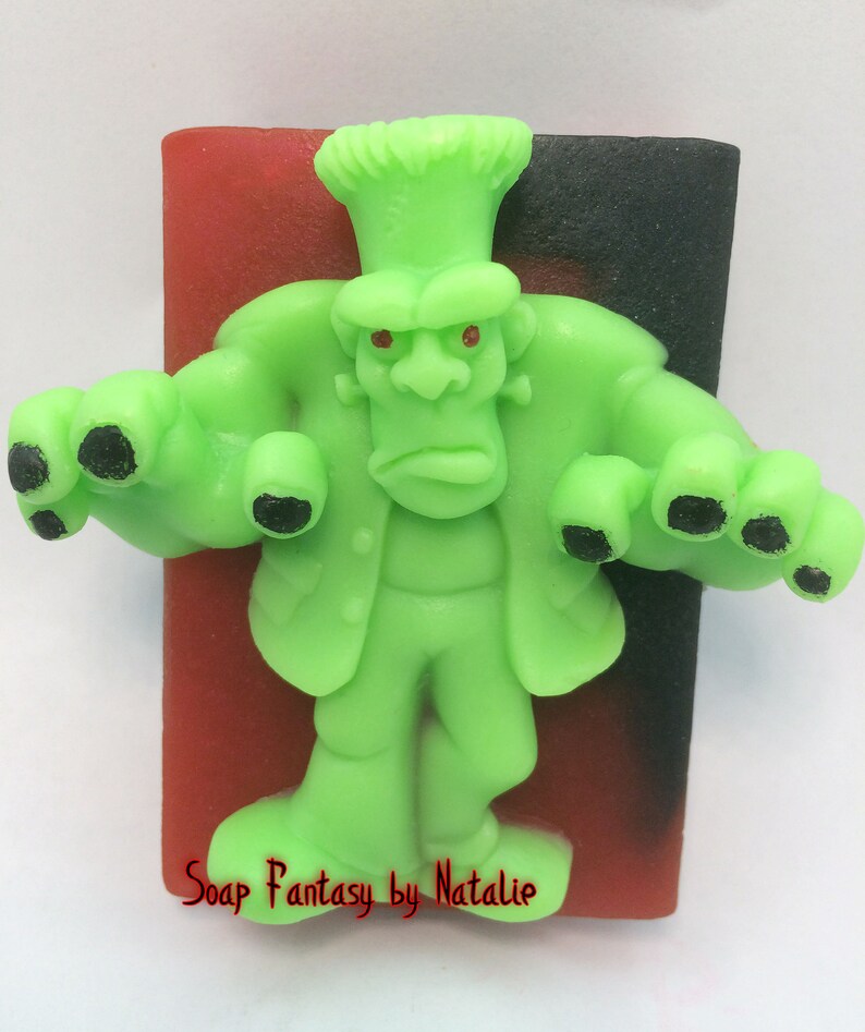 Frankenstein Seife-Hulk Seife-Marvel Comics Seife-Halloween Seife-Halloween Geschenk-Horror Seife-Gruselige Seife-Trick or Treat Seife Bild 3