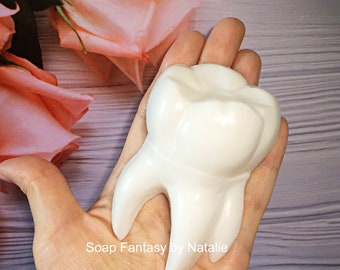 Tooth SoapTooth w/Keychain- Molar Tooth-Dentist Gift-Dental Soap- 3D Soap-False Teeth-Dental Hygienist First Tooth Tooth Soap Favors