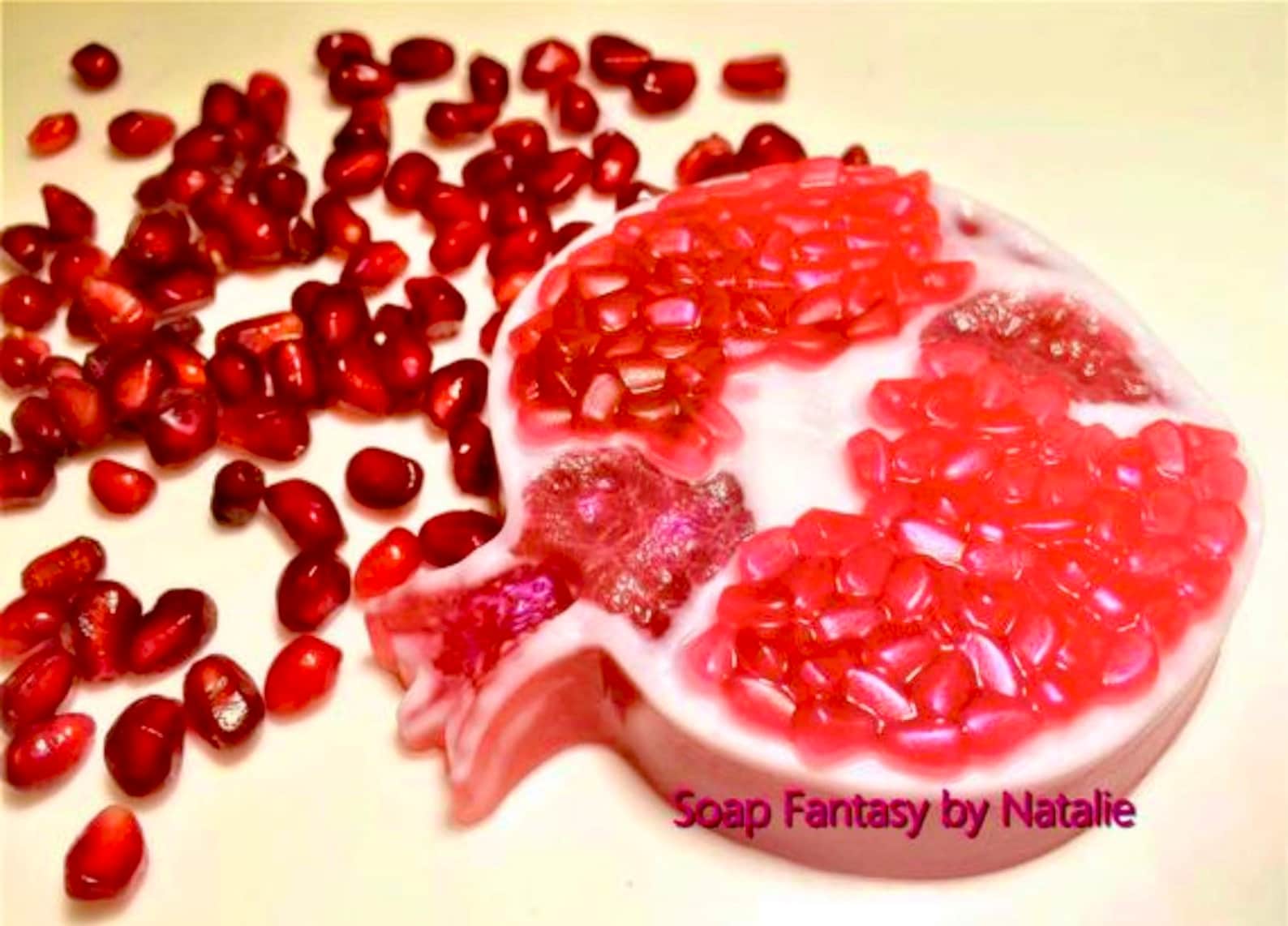 Pomegranate Soap-fruit Soap-vegan Soap-piece of Pomegranate - Etsy
