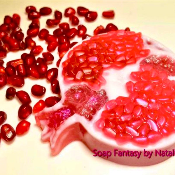 Pomegranate Soap-Fruit Soap-Vegan Soap-Piece of Pomegranate Soap