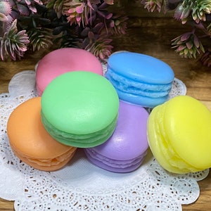 6 Macarons Soap Set-Mini French Macaroons-French Macaroon-Fake Food-Wedding Favor-Bridal Shower Gift-Party Favors-Kids Soap-Dessert Soap