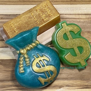 Soldi sapone-uomo regalo-gag regalo-scherzo regalo- soldi borsa sapone-oro barra di sapone-segno del dollaro sapone