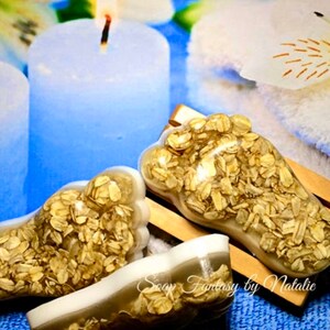 Oatmeal Scrub Exfoliating Soap   Foot Soap or Chamomile Soap  Spa Soap Sauna Soap