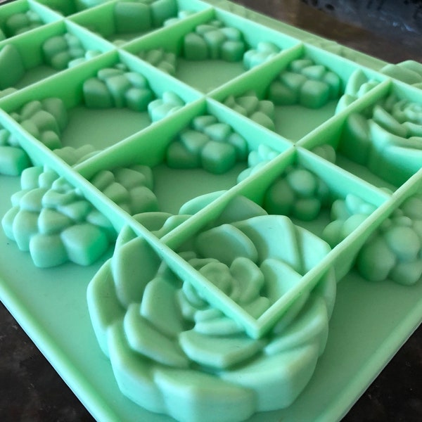 Succulents Silicone Candy Mold Ice Mold Resin Mold 14-Cavity