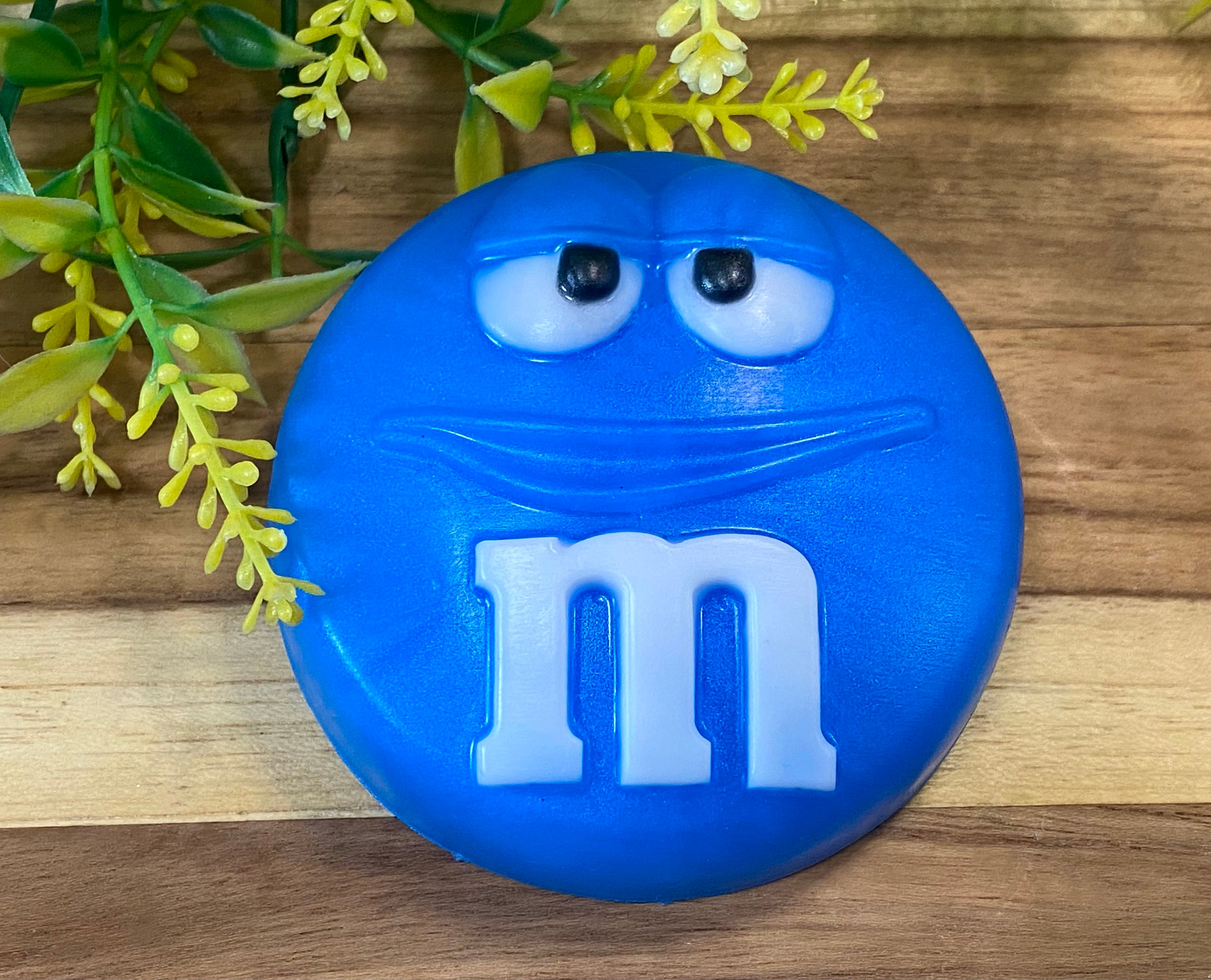 single blue m&m