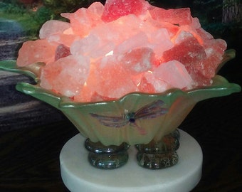 Green Dragonfly Salt Lamp-#260   Save 5.00 Now! Use Code: STANDWITHSMALL
