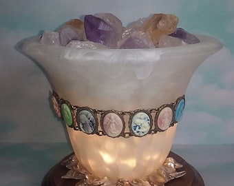 Alabaster & Angelic Gems  Designer Lamp #274- Three Purchase Options Save 10.00 use Code-STANDWITHSMALL10