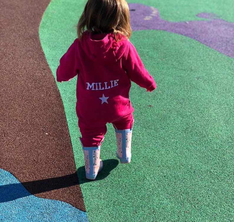 Personalised fleece lined embroidered onesie Etsy