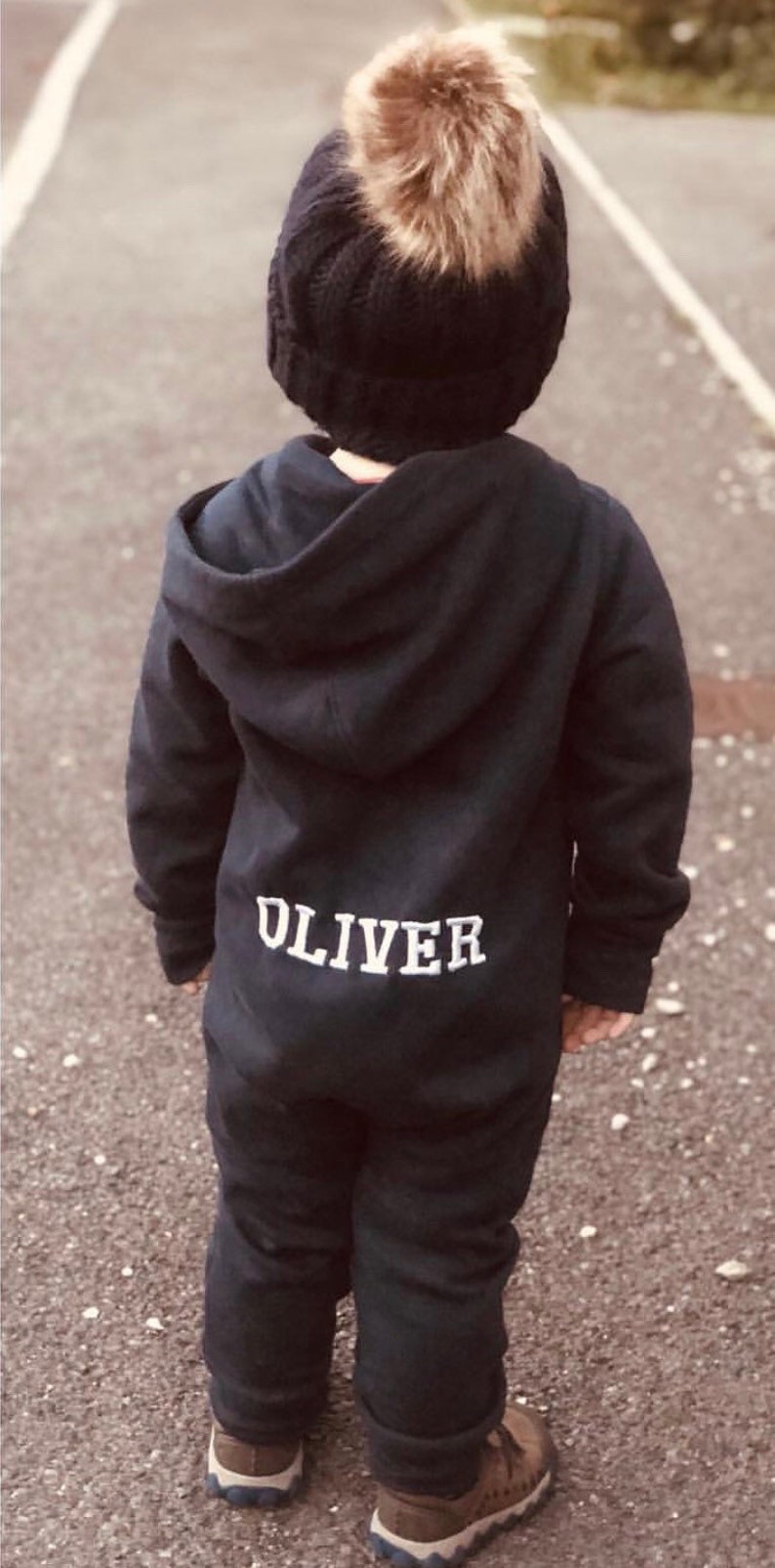 Personalised fleece lined embroidered onesie Etsy