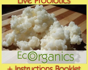 1 cucharadita de kéfir de leche orgánico: Bulgaros probióticos vivos (instrucciones en formato electrónico)