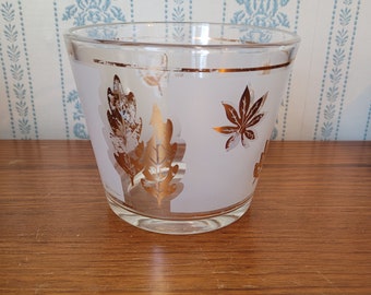 Cubo de hielo vintage Libbey Golden Foliage