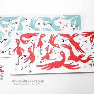 Pack de 4 cartes + enveloppes