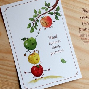 Set of 6 postcards Vegetable expressions 1 CARTE POMME