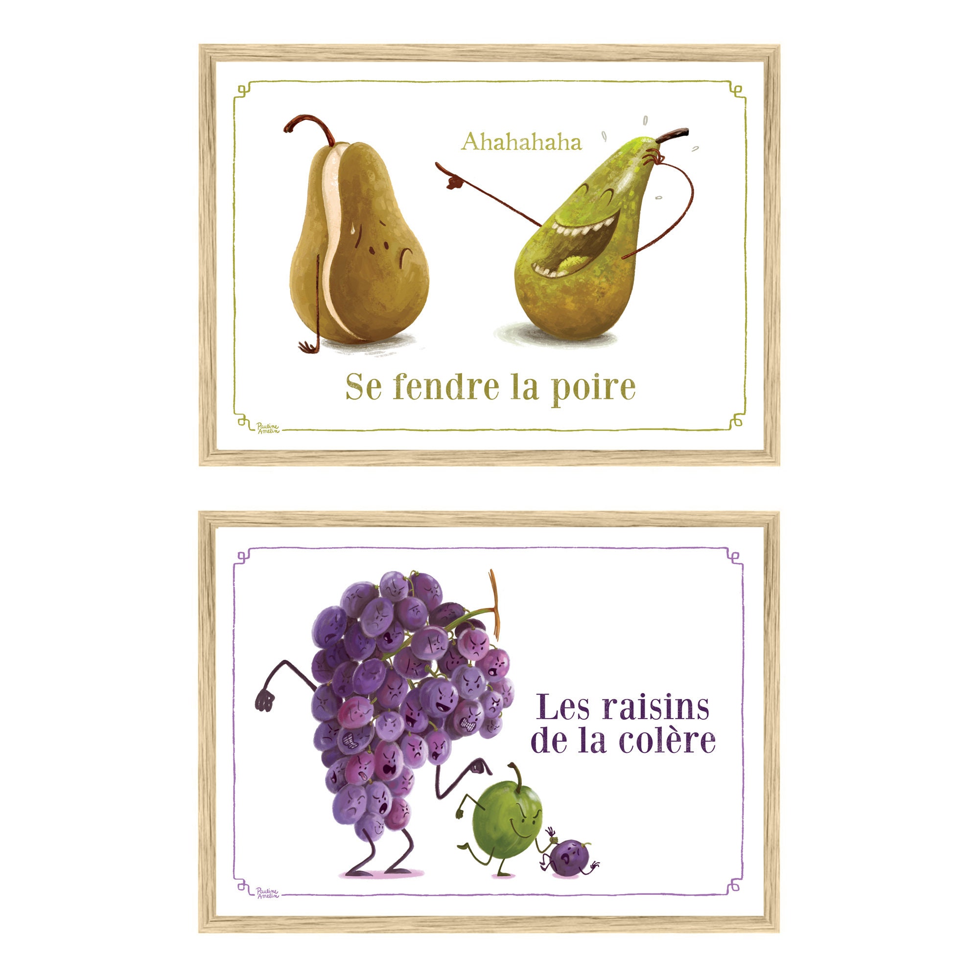 9 Affiches A4 Expressions fruits et légumes Etsy France