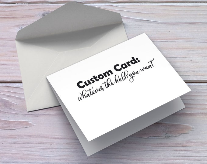 Custom Greeting Card - Etsy