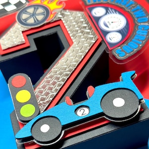 Two fast Two Curious 3D Number Two Fast Two Curious 3D Letter Two Fast Two Curious Birthday Two Fast Two Curious Invitation Vintage Race Car