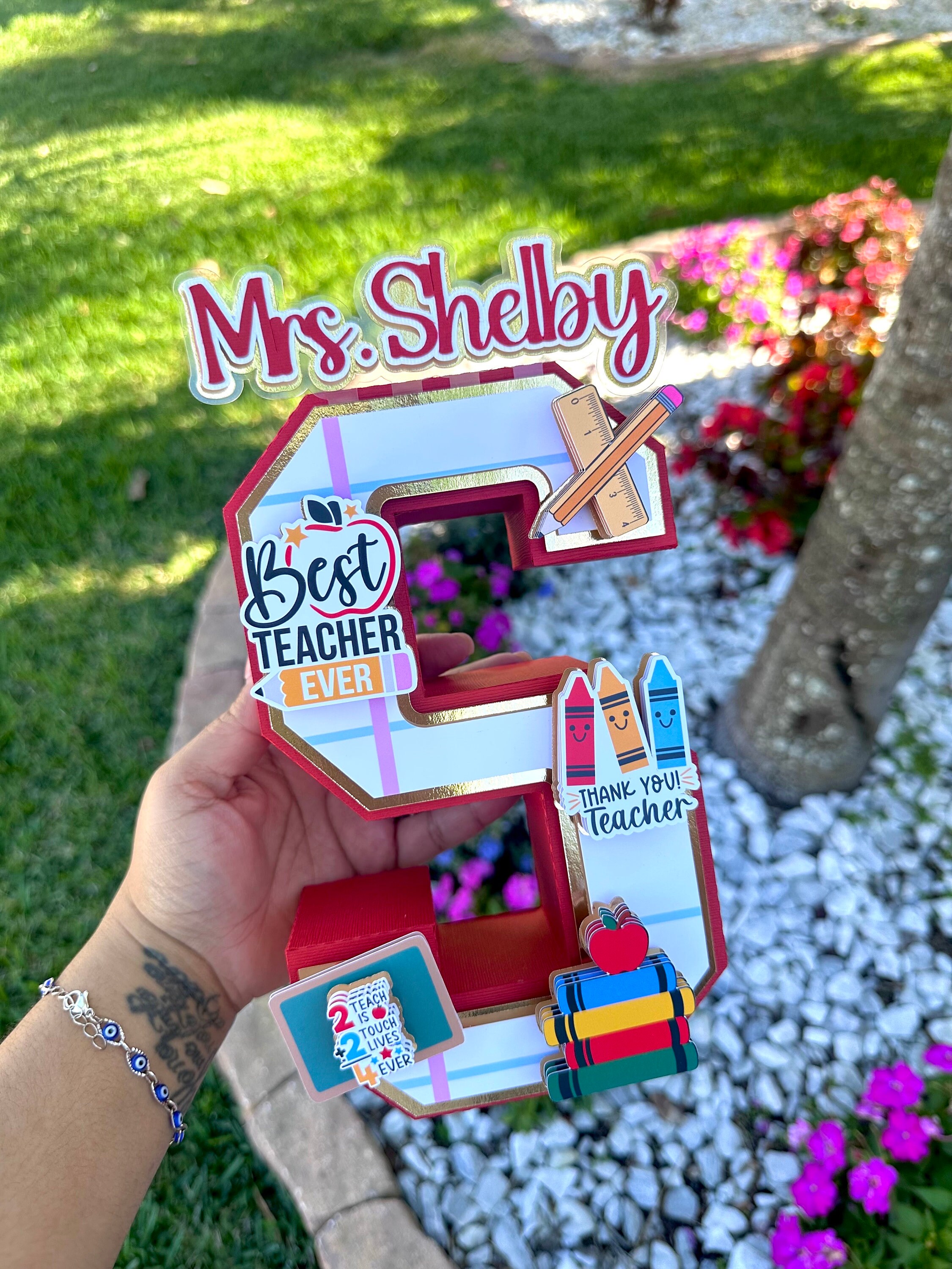 Teacher Appreciation Gift, Teacher Appreciation Week Teacher 3D Letters, Personalized Gift for Teacher Desk Decor