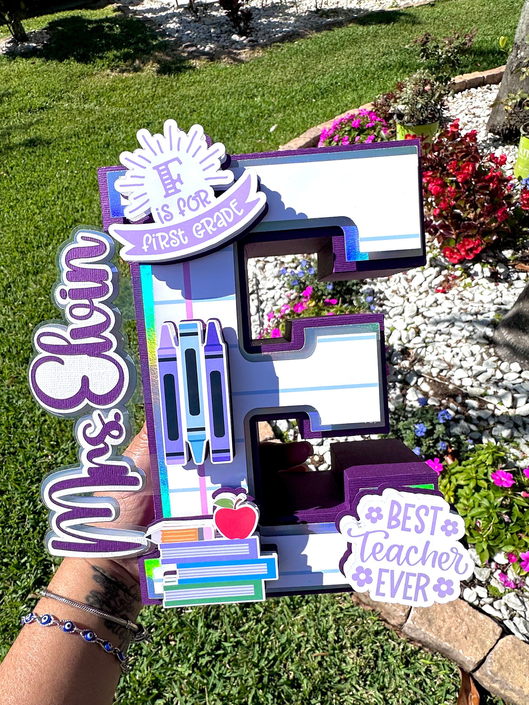 Teacher Appreciation Gift, Teacher Appreciation Week Teacher 3D Letters, Personalized Gift for Teacher Desk Decor