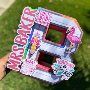 Regalo de agradecimiento a los maestros Semana de agradecimiento a los maestros Letras 3D para maestros Regalo personalizado para maestros Decoración de escritorio para maestros