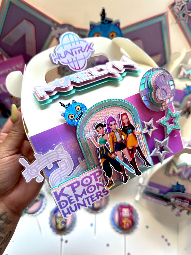 Kpop Demon Hunters Gable Boxes Kpop Favor Boxes Rumi Party Kpop ...
