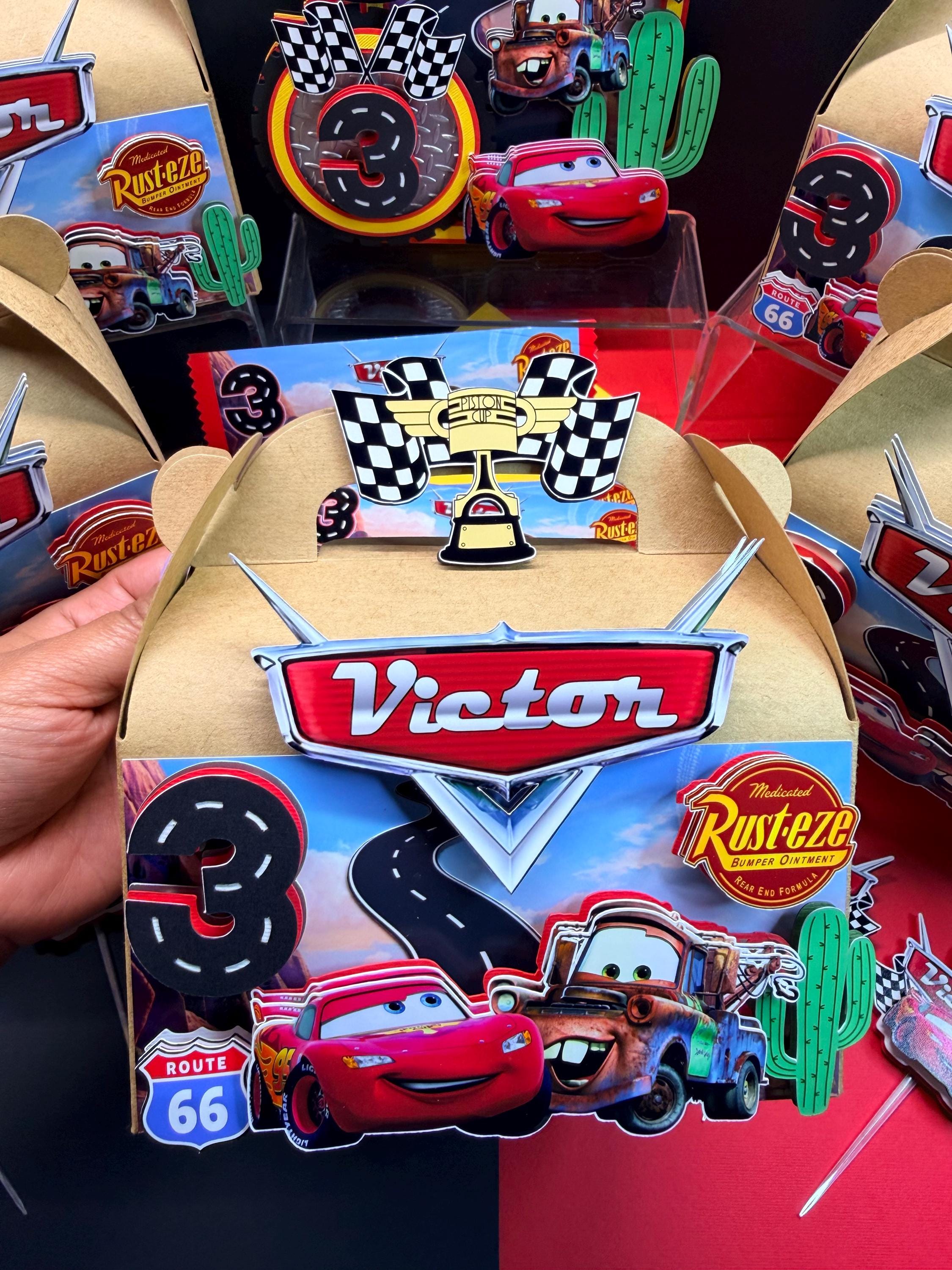 CARS Gable Boxes Cars Favor Boxes Cars Birthday Theme Lightning Mcqueen ...